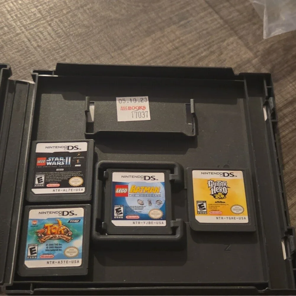 Nintendo DS 4-Game Lot: LEGO Batman (CIB), Lego Star Wars II, Tak, Guitar Hero!